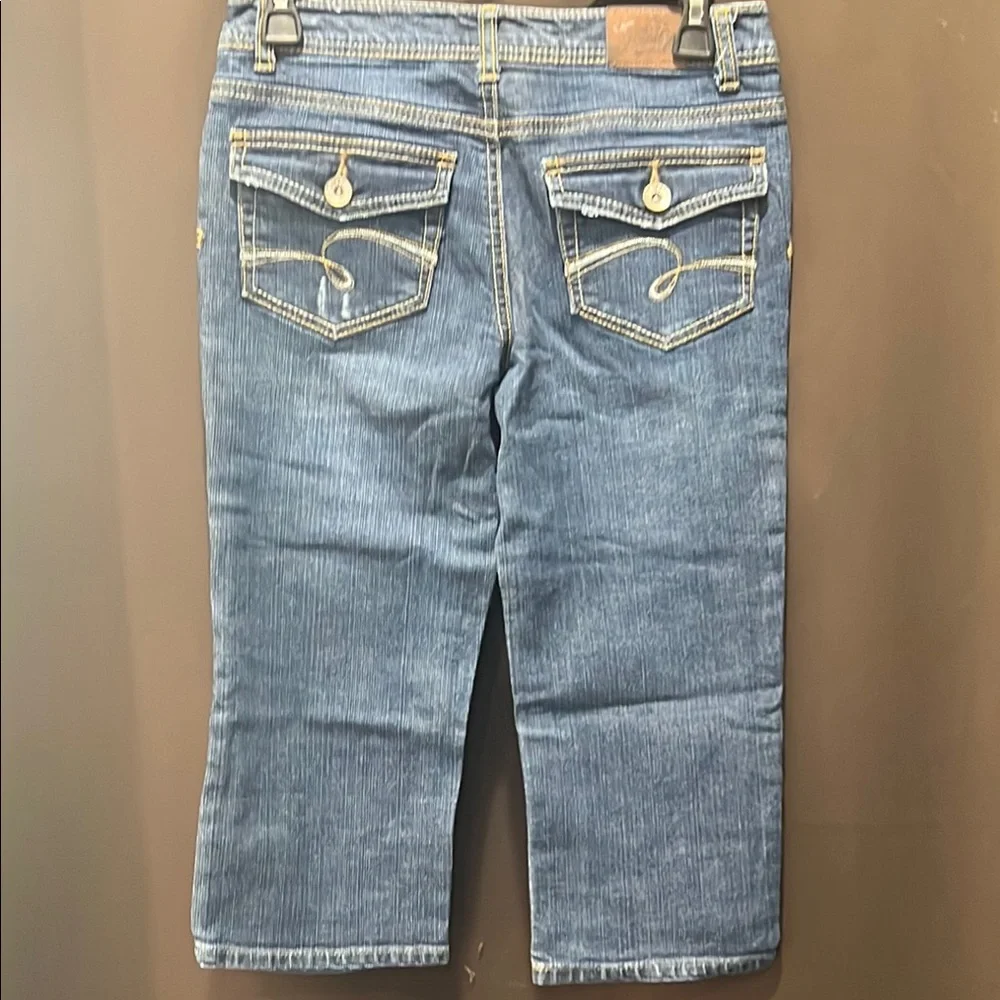 Justice Dark Blue Denim Capri, Size 16R